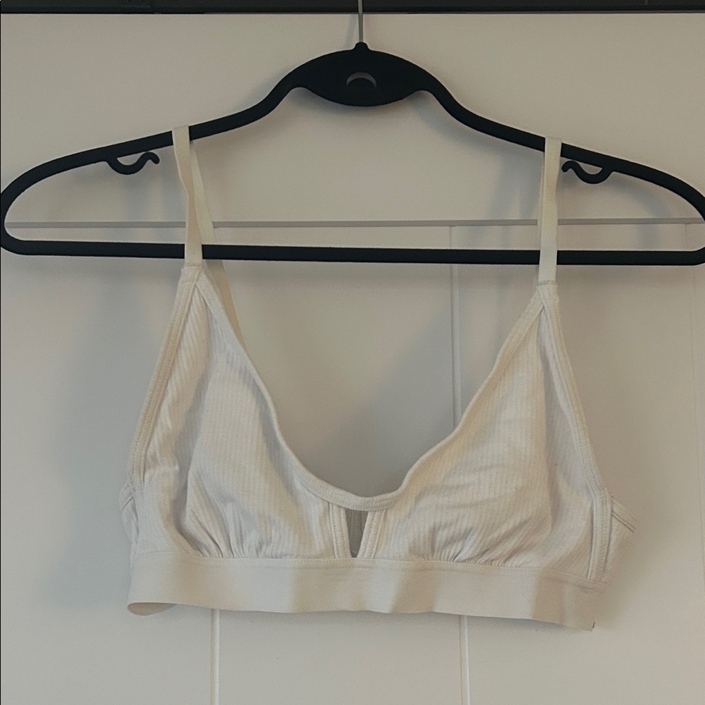 2/$15 Aerie White Ribbed Bralette